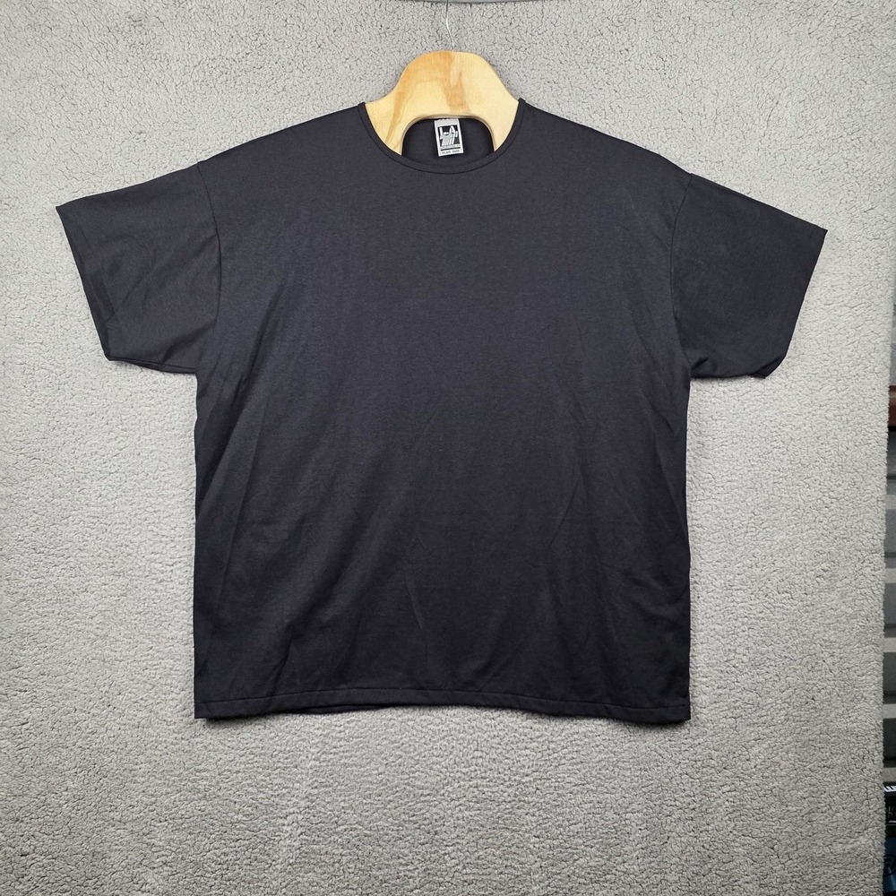 L.A. Sportswear Shirt Mens 2XL Black Crewneck Plus Size Basic Tee Made In USA